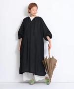 きつねのたすき/長日傘/麻無地サンドベージュ